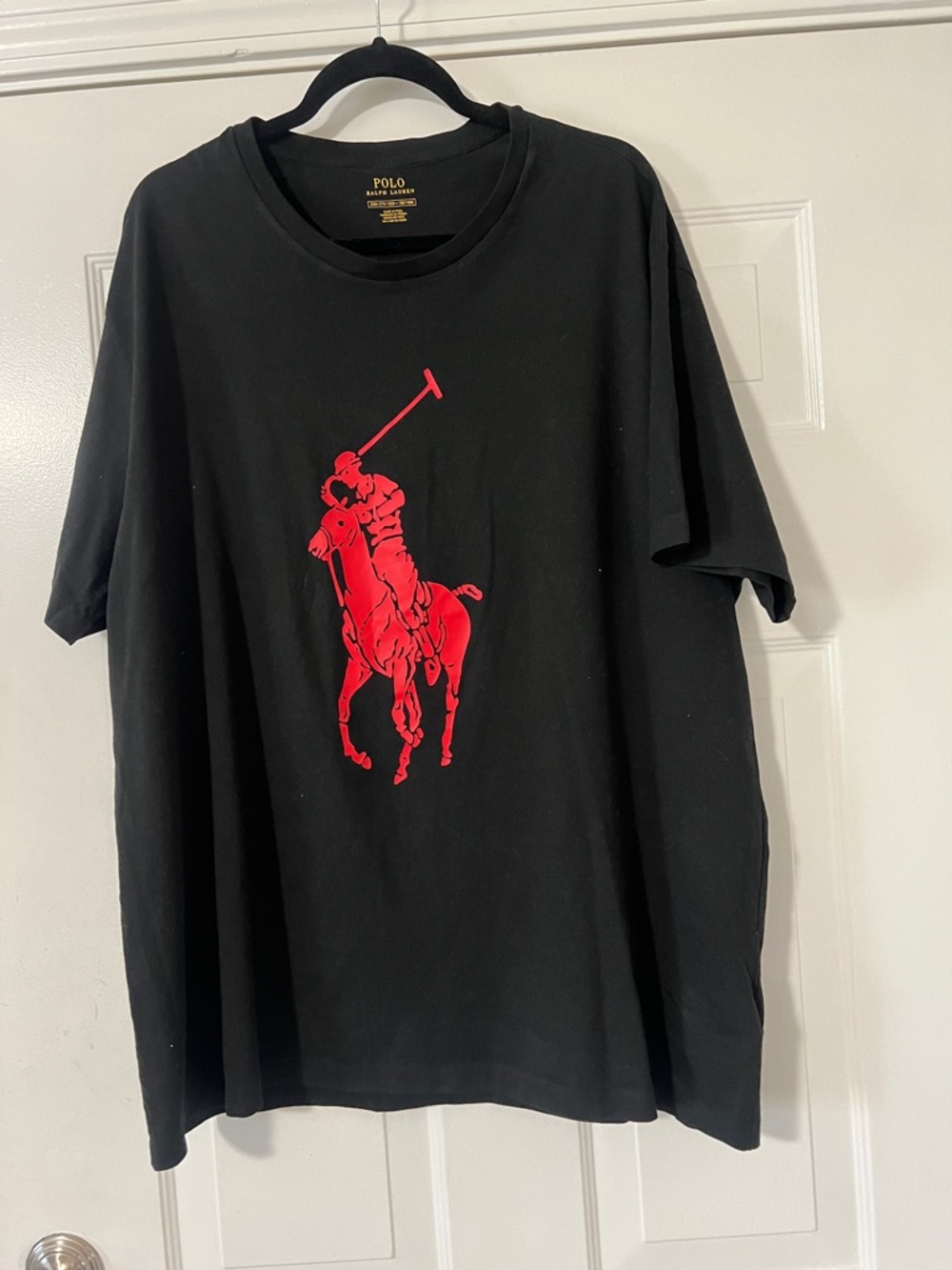 Polo by Ralph Lauren Black Tee with Large Red Polo Player